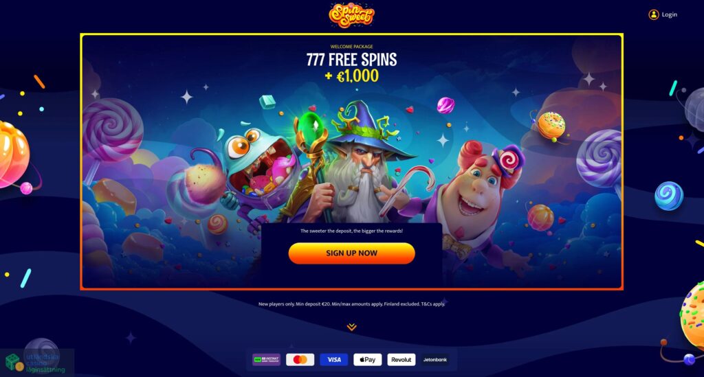 Spinsweet casino bonus – välkomstpaket, villkor och återkommande erbjudanden